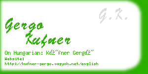 gergo kufner business card